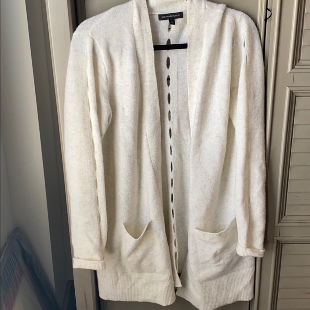 Super comfy and soft WOOL cream sweater banana szL